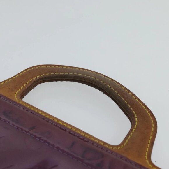 LOUIS VUITTON Monogram Vernis Stanton Tote Bag Purple Viole M91079 Auth KD074 - Picture 9 of 16